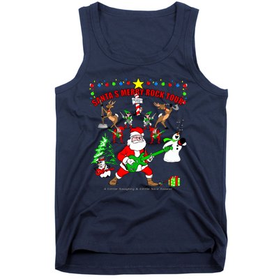 Santa's Merry Rock Tour Christmas Party Tank Top