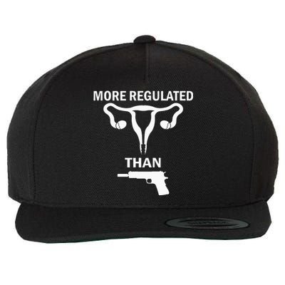 Sarcastic More Regulated Than Feminist Statement Wool Snapback Cap