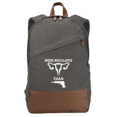 Sarcastic More Regulated Than Feminist Statement Cotton Canvas Backpack