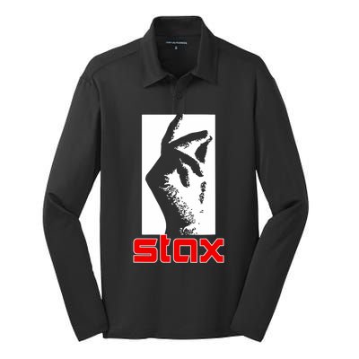 Stax Music Records 1957 Tennessee Silk Touch Performance Long Sleeve Polo