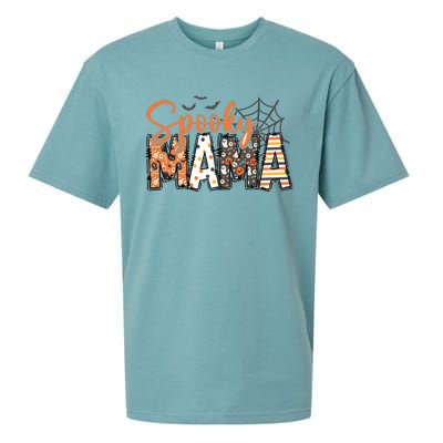 Spooky Mama Retro Halloween For Mother Sueded Cloud Jersey T-Shirt