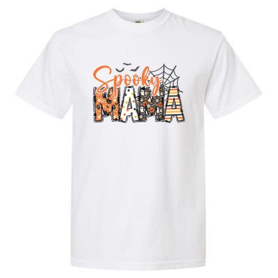 Spooky Mama Retro Halloween For Mother Garment-Dyed Heavyweight T-Shirt