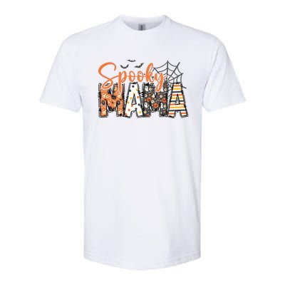 Spooky Mama Retro Halloween For Mother Softstyle CVC T-Shirt