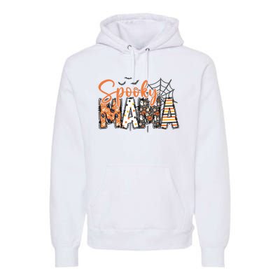 Spooky Mama Retro Halloween For Mother Premium Hoodie