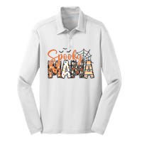 Spooky Mama Retro Halloween For Mother Silk Touch Performance Long Sleeve Polo