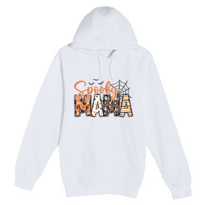 Spooky Mama Retro Halloween For Mother Premium Pullover Hoodie