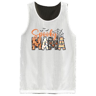 Spooky Mama Retro Halloween For Mother Mesh Reversible Basketball Jersey Tank