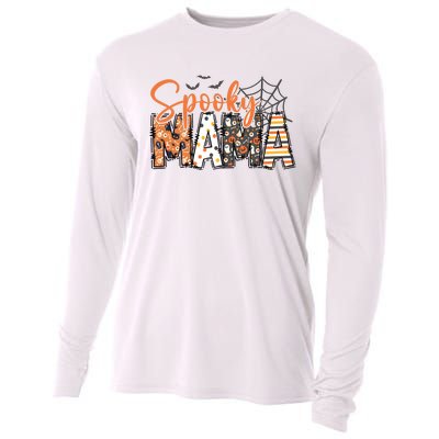 Spooky Mama Retro Halloween For Mother Cooling Performance Long Sleeve Crew