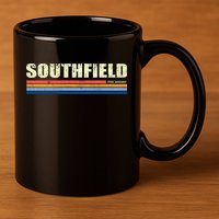 Southfield Michigan Retro 11oz C Handle Ceramic Mug
