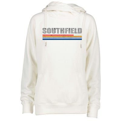 Southfield Michigan Retro Womens Funnel Neck Pullover Hood