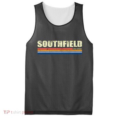 Southfield Michigan Retro Mesh Reversible Basketball Jersey Tank