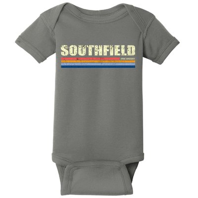 Southfield Michigan Retro Baby Bodysuit