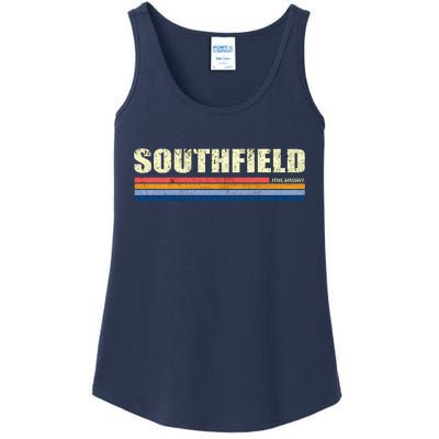 Southfield Michigan Retro Ladies Essential Tank