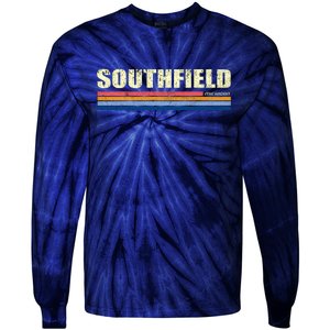 Southfield Michigan Retro Tie-Dye Long Sleeve Shirt