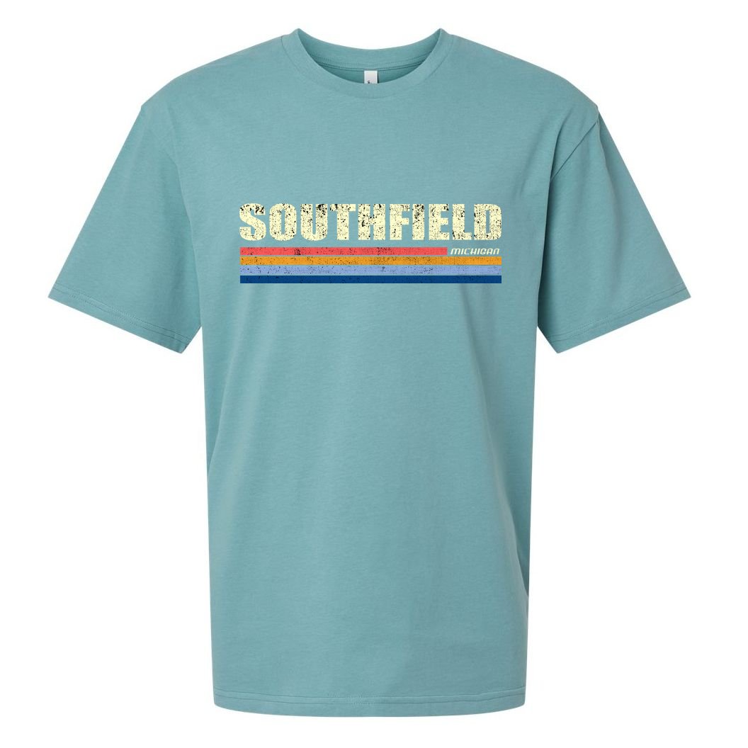 Southfield Michigan Retro Sueded Cloud Jersey T-Shirt