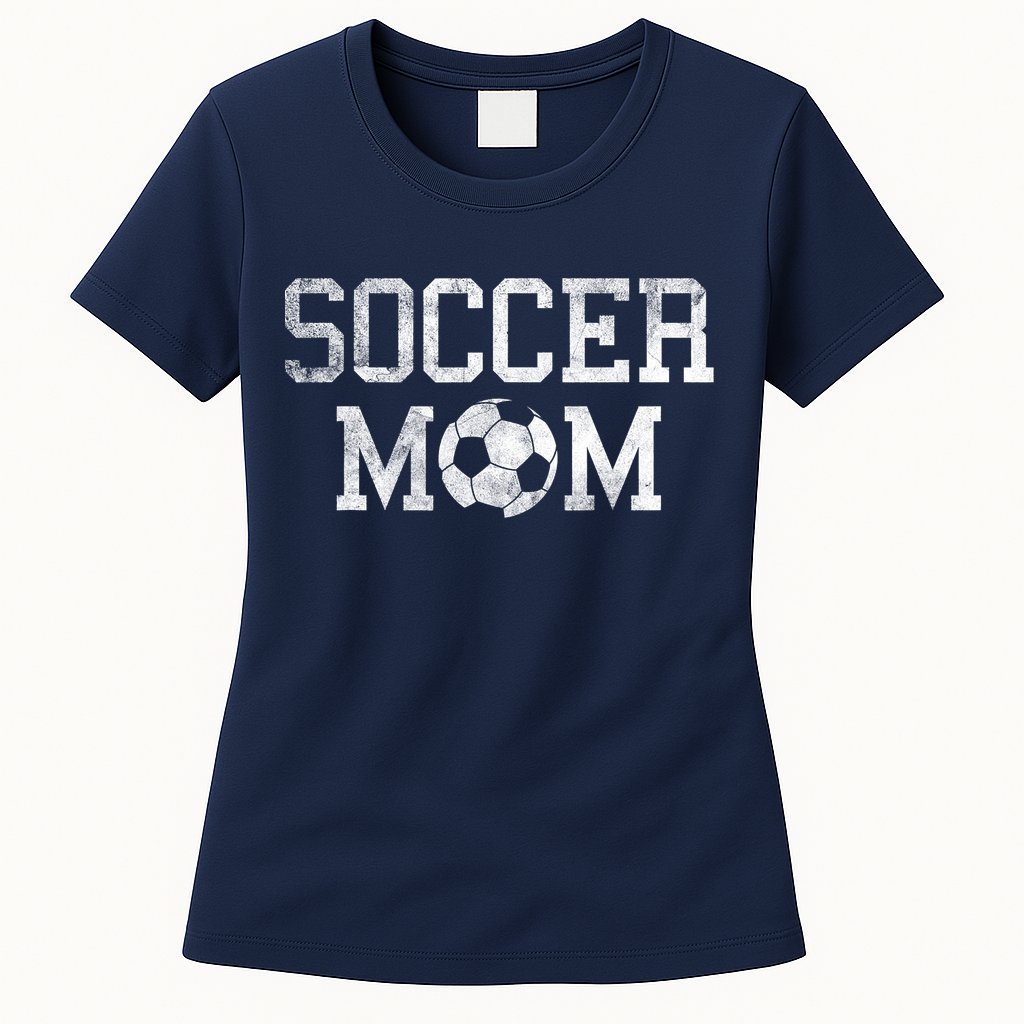 Soccer Mama Retro Vintage Soccer Mom Womens T-Shirt