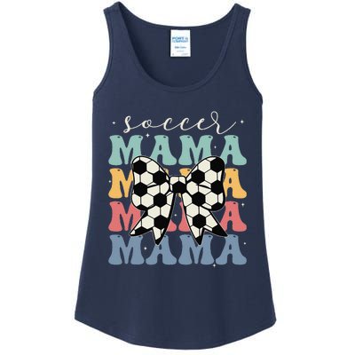 Soccer Mama Retro Groovy Soccer Softball Mom Ladies Essential Tank