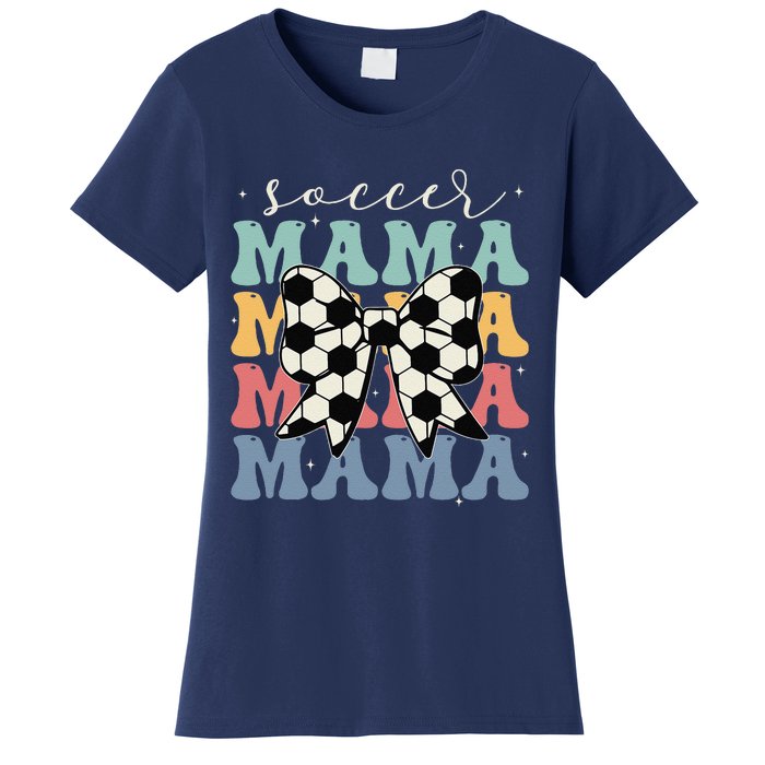 Soccer Mama Retro Groovy Soccer Softball Mom Women's T-Shirt