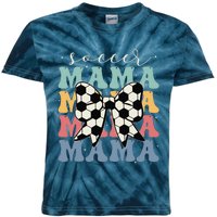 Soccer Mama Retro Groovy Soccer Softball Mom Kids Tie-Dye T-Shirt