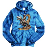 Scary Mummy Riding A Skeleton Dinosaur Cool Wicked Meaningful Gift Tie Dye Hoodie