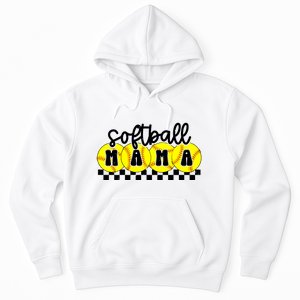 Softball Mama Retro Checkered Mama Hoodie