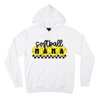 Softball Mama Retro Checkered Mama Hoodie