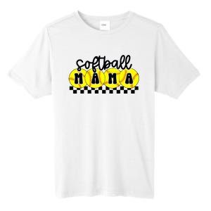 Softball Mama Retro Checkered Mama Tall Fusion ChromaSoft Performance T-Shirt