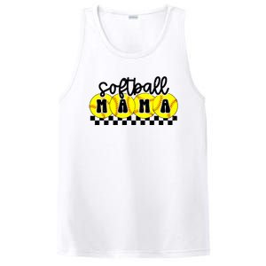 Softball Mama Retro Checkered Mama PosiCharge Competitor Tank