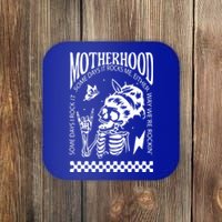 Skeleton Mom Rocking Motherhood Some Days I Rock It Gift Coaster