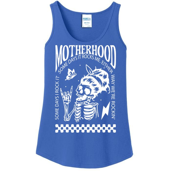 Skeleton Mom Rocking Motherhood Some Days I Rock It Gift Ladies Essential Tank