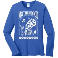 Skeleton Mom Rocking Motherhood Some Days I Rock It Gift Ladies Long Sleeve Shirt