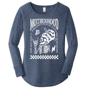 Skeleton Mom Rocking Motherhood Some Days I Rock It Gift Women's Perfect Tri Tunic Long Sleeve Shirt