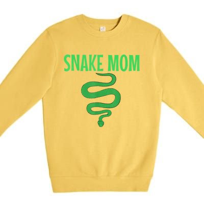 Snake Mom Reptile Python Boa Mommy Herpetologist Premium Crewneck Sweatshirt