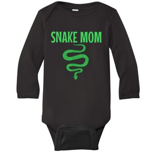 Snake Mom Reptile Python Boa Mommy Herpetologist Baby Long Sleeve Bodysuit