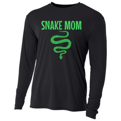 Snake Mom Reptile Python Boa Mommy Herpetologist Cooling Performance Long Sleeve Crew