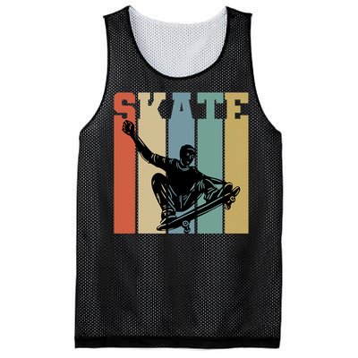 Skateboarding Man Retro Skate Hobby Sport Lover Skater Gift Mesh Reversible Basketball Jersey Tank