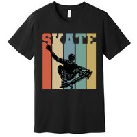 Skateboarding Man Retro Skate Hobby Sport Lover Skater Gift Premium T-Shirt