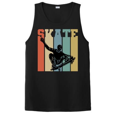 Skateboarding Man Retro Skate Hobby Sport Lover Skater Gift PosiCharge Competitor Tank