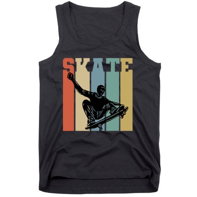 Skateboarding Man Retro Skate Hobby Sport Lover Skater Gift Tank Top