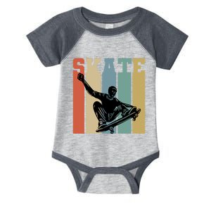 Skateboarding Man Retro Skate Hobby Sport Lover Skater Gift Infant Baby Jersey Bodysuit