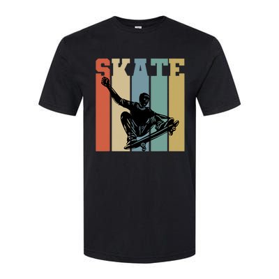 Skateboarding Man Retro Skate Hobby Sport Lover Skater Gift Softstyle CVC T-Shirt