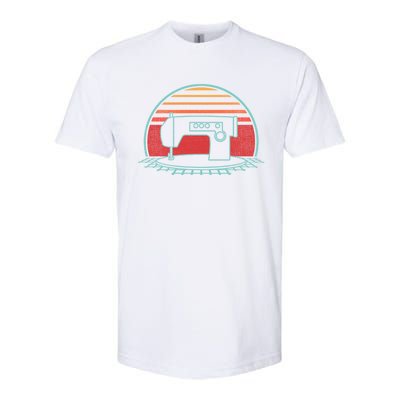 Sewing Machine Retro Vintage 80s Quilting Gift Softstyle® CVC T-Shirt