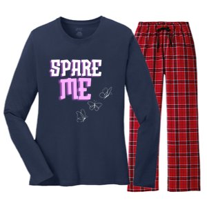 Spare Me Reality Tv Show Meme Doggie Women's Long Sleeve Flannel Pajama Set 