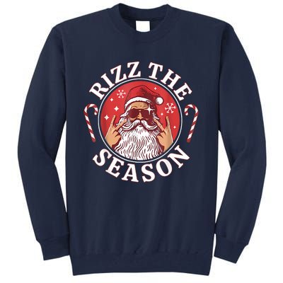 Santa Merry Rizz Mas Middle School Christmas Rizz The Season Tall Sweatshirt