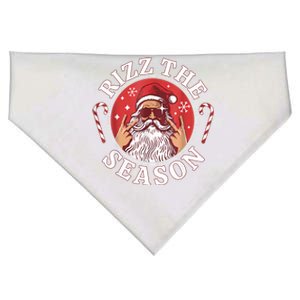 Santa Merry Rizz Mas Middle School Christmas Rizz The Season USA-Made Doggie Bandana