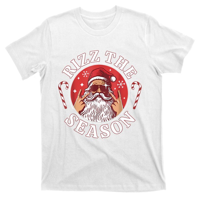 Santa Merry Rizz Mas Middle School Christmas Rizz The Season T-Shirt