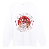 Santa Merry Rizz Mas Middle School Christmas Rizz The Season Premium Crewneck Sweatshirt