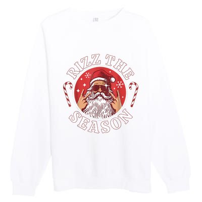 Santa Merry Rizz Mas Middle School Christmas Rizz The Season Premium Crewneck Sweatshirt