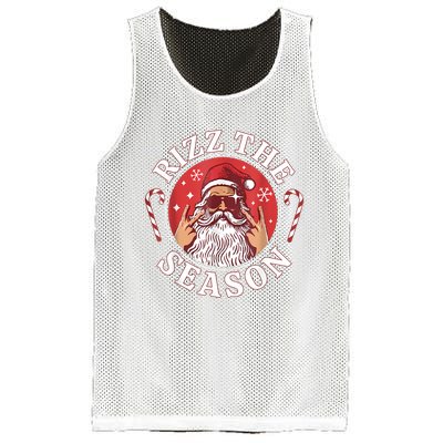 Santa Merry Rizz Mas Middle School Christmas Rizz The Season Mesh Reversible Basketball Jersey Tank