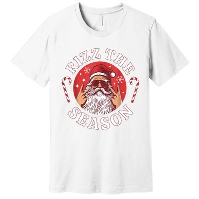 Santa Merry Rizz Mas Middle School Christmas Rizz The Season Premium T-Shirt